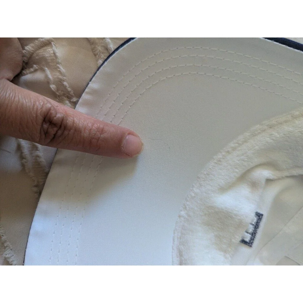 Wilson UV Protective Flap Hat White Navy Tennis Running Sun Cap One Size